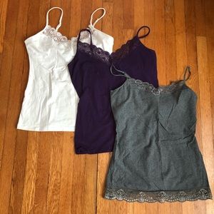Set of 3 Express Stretch Lace Camis